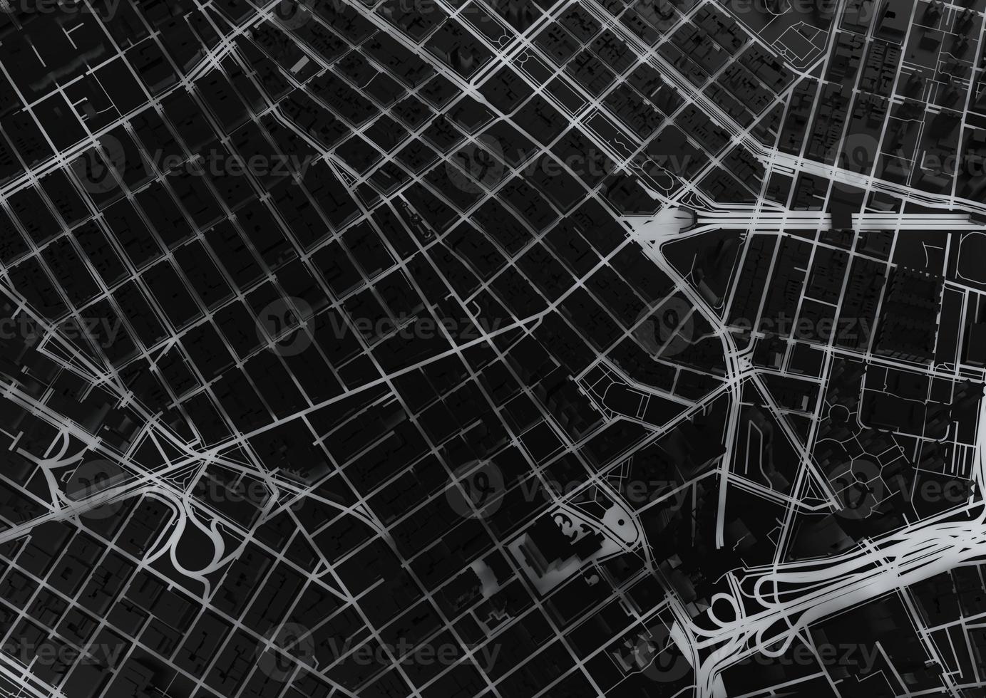big city top view. illustration in casual graphic design. fragment hong kong 3d render photo