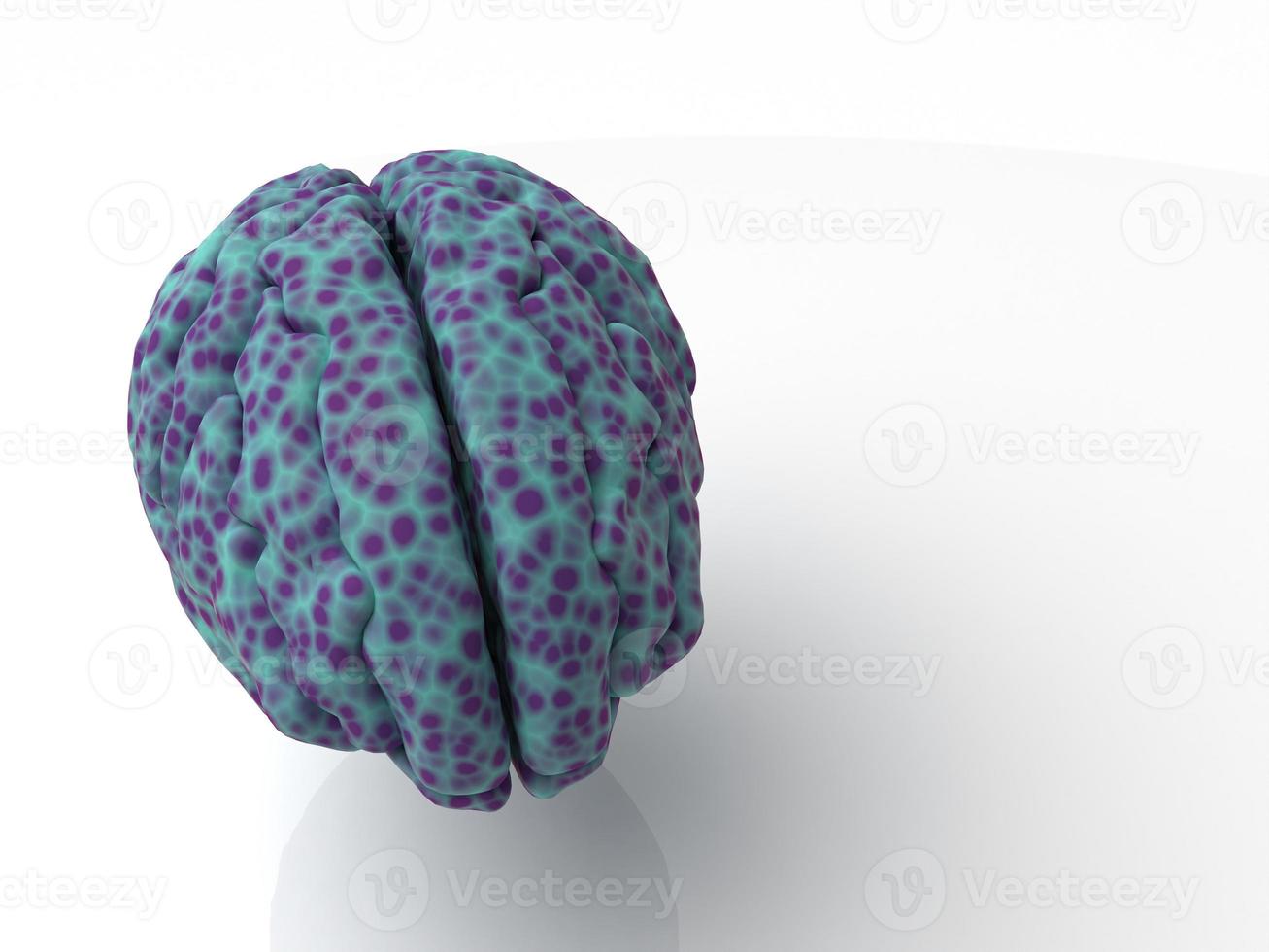 Artificial Intelligence. color golden brain image photo