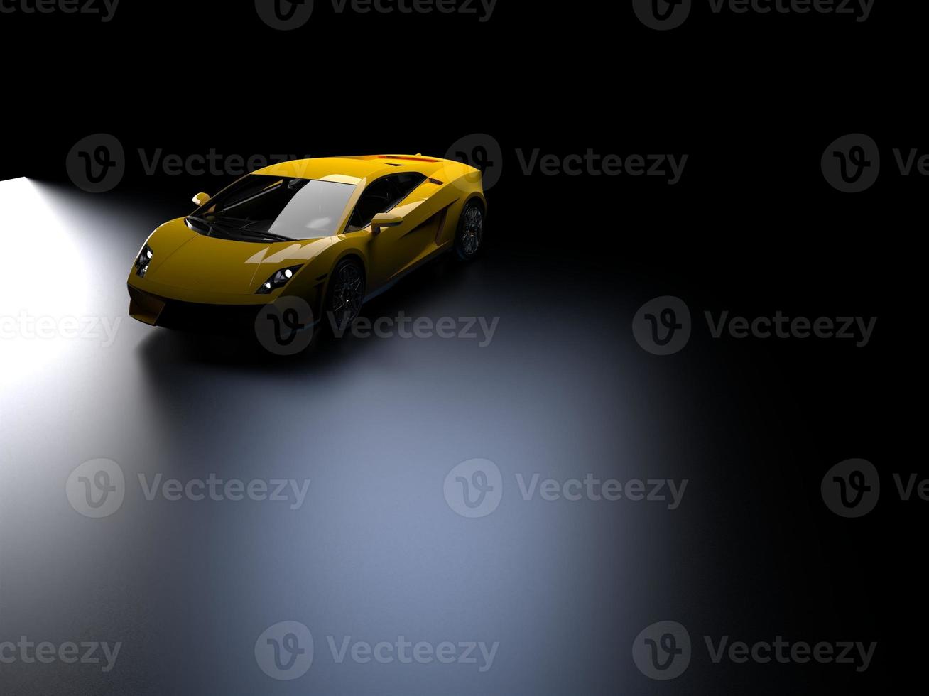 sports car on a dark background photo