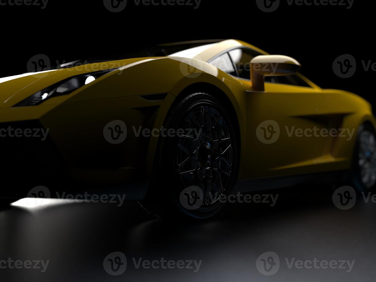 sports car on a dark background photo