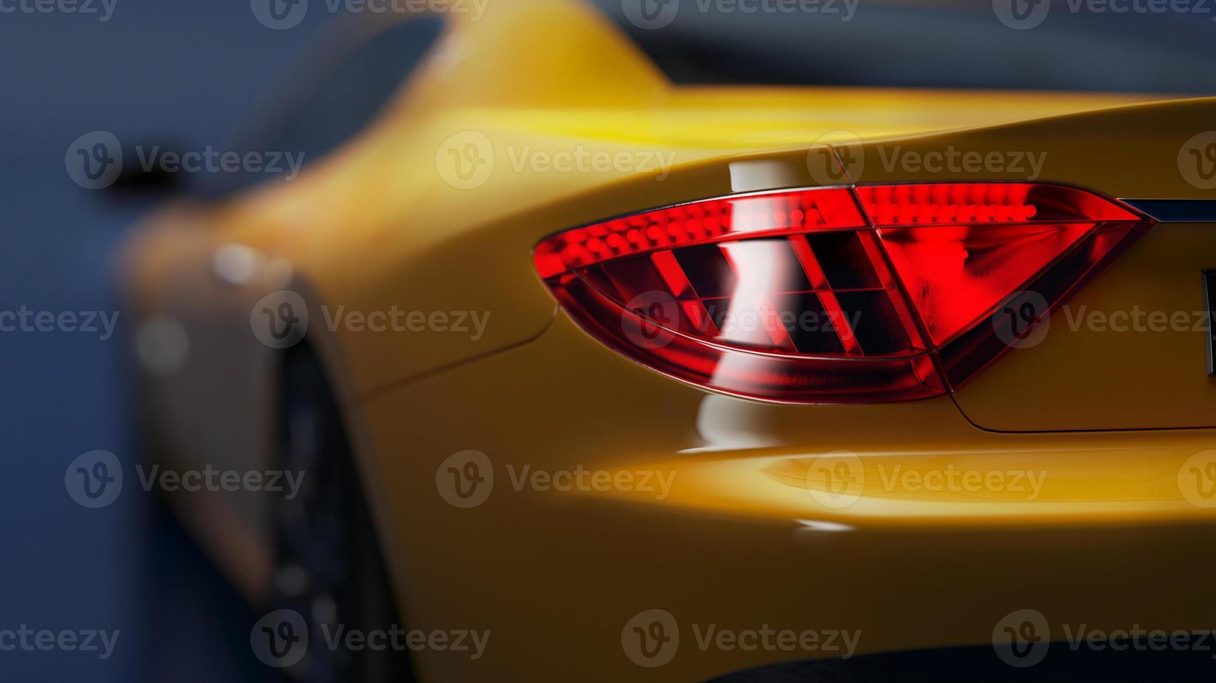 auto yellow. 3d illustration of fragments of vehicles on a white background. photo