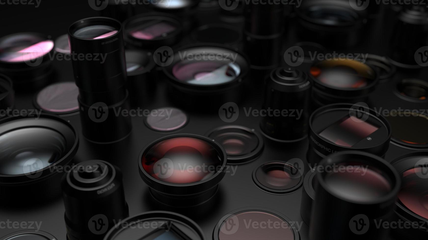 variety of lenses for cameras and phones photo