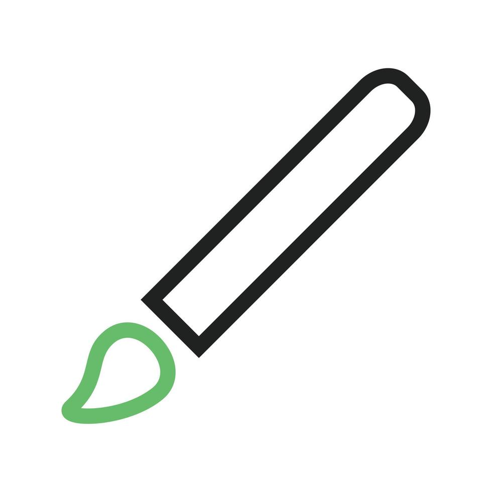 Brush Line Green and Black Icon vector