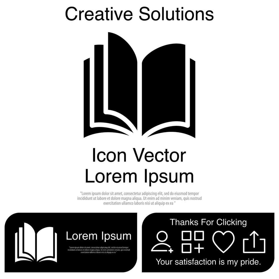 Open Book Icon EPS 10 vector