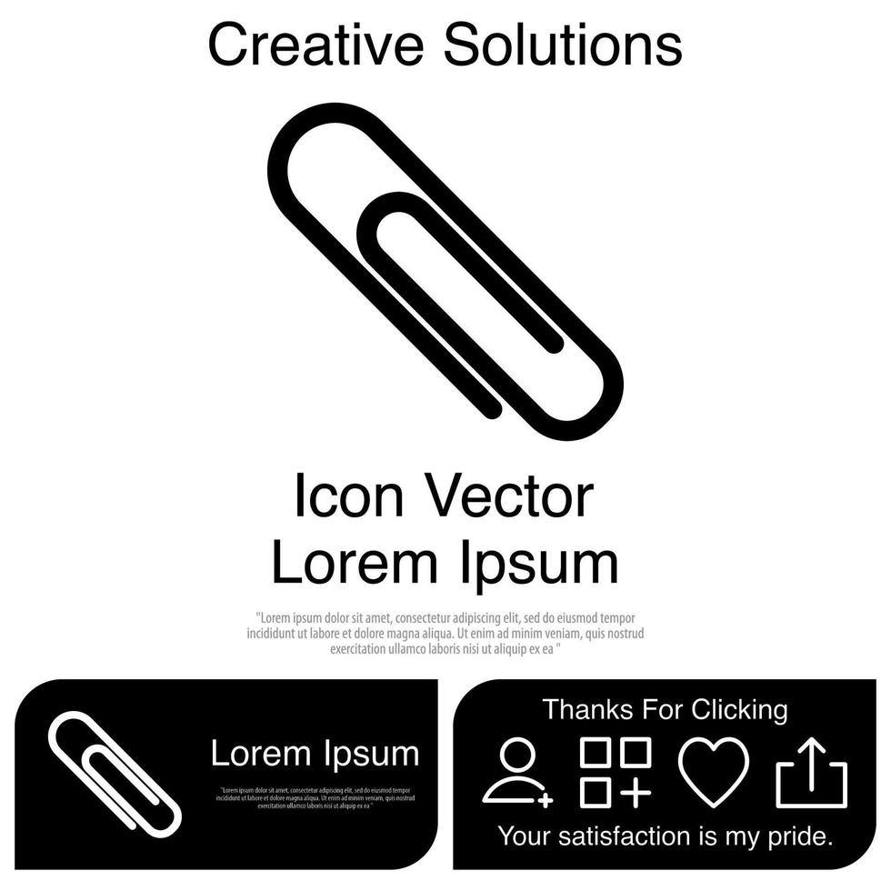 icono de clip de papel eps 10 vector