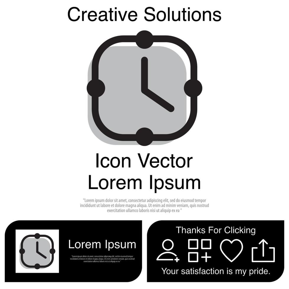 Clock Icon EPS 10 vector