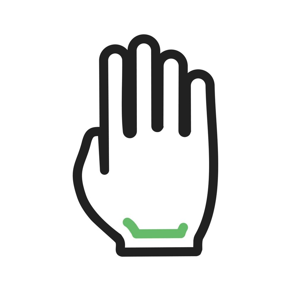 Drag Window Line Green and Black Icon vector