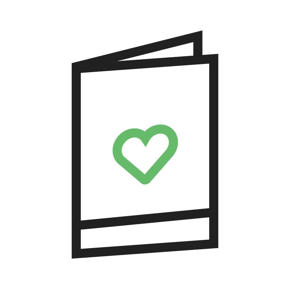 línea de tarjeta de invitación icono verde y negro vector