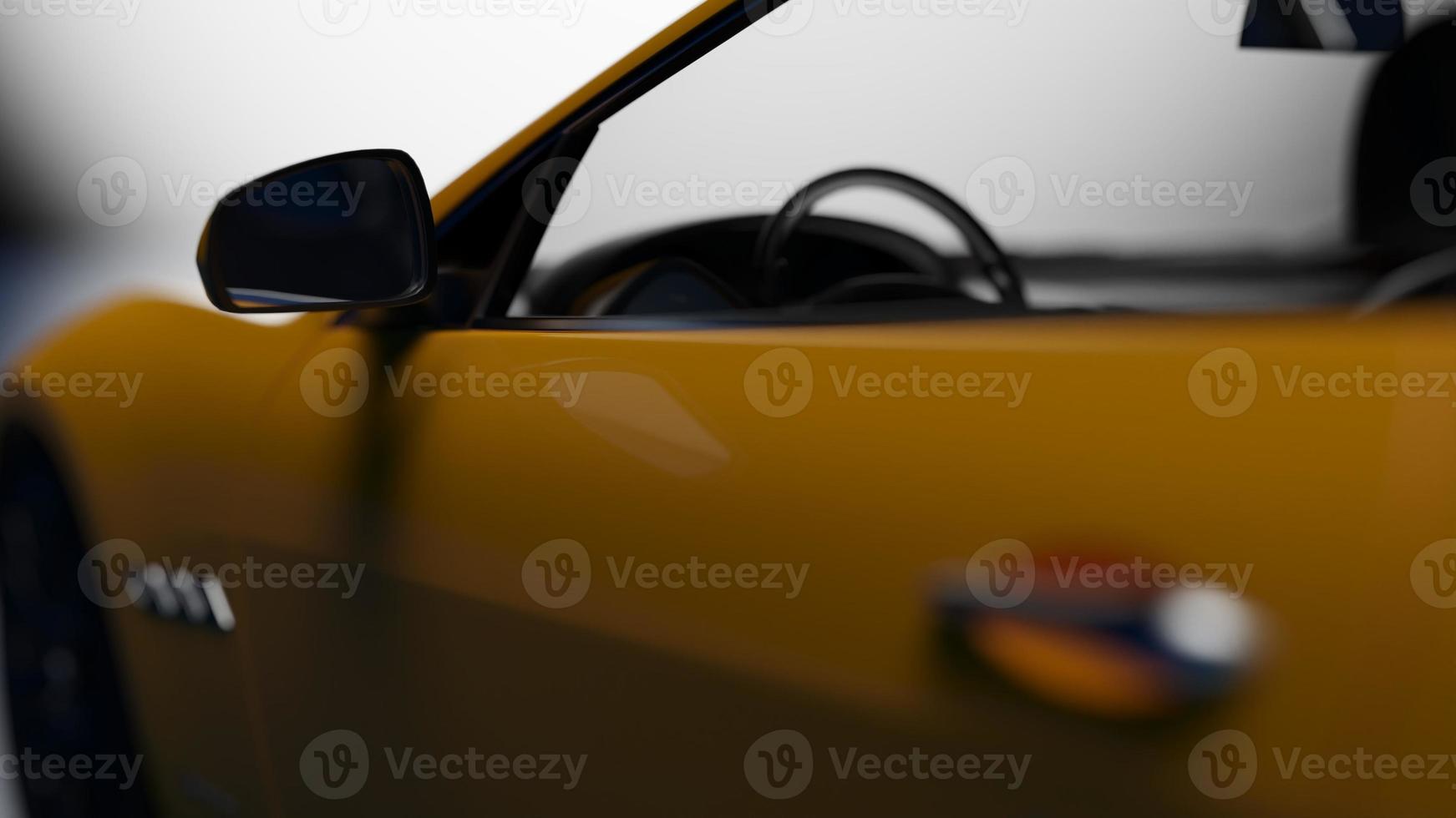 auto yellow. 3d illustration of fragments of vehicles on a blue uniform background. photo