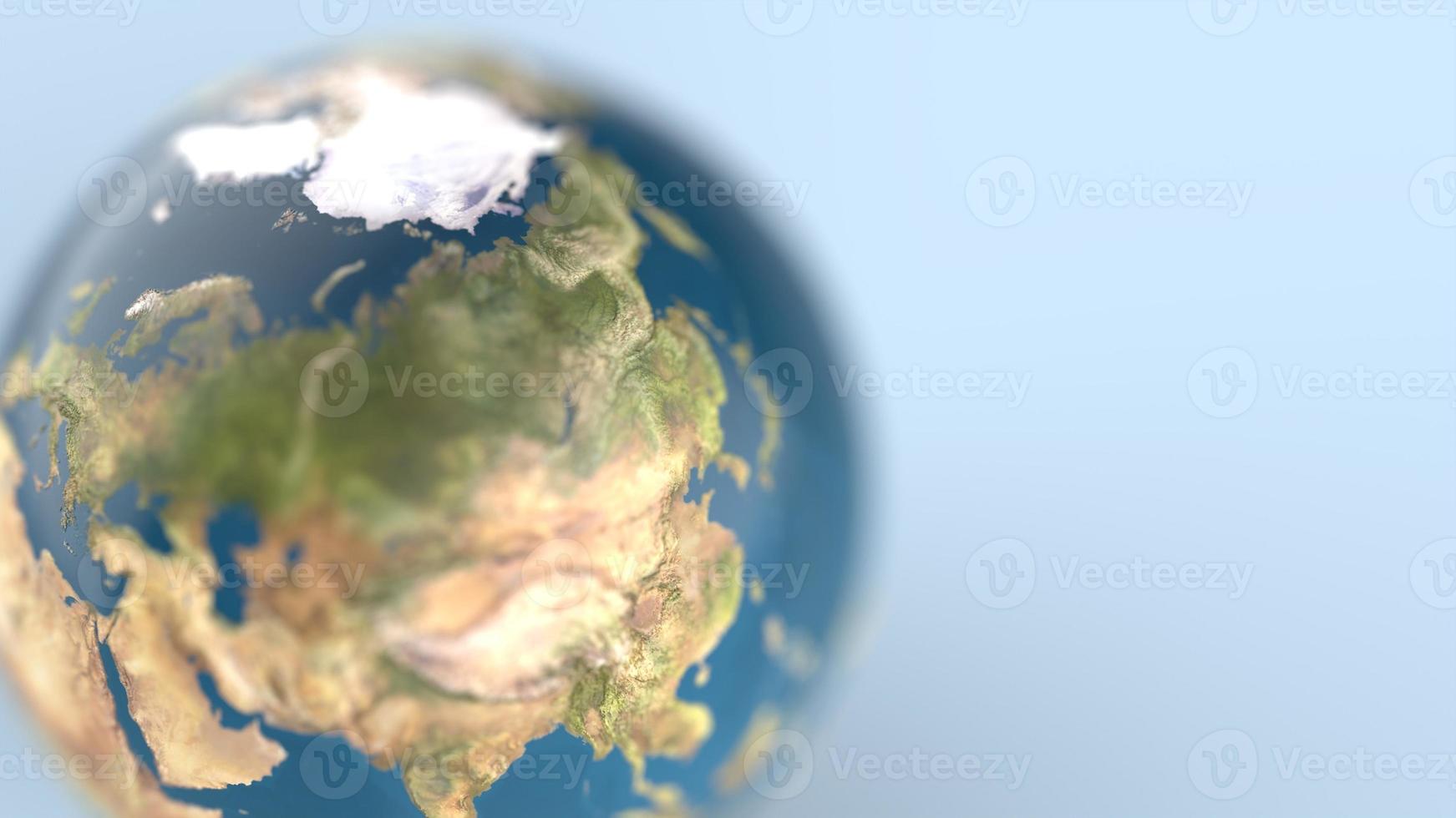 earth globe on a uniform light background photo