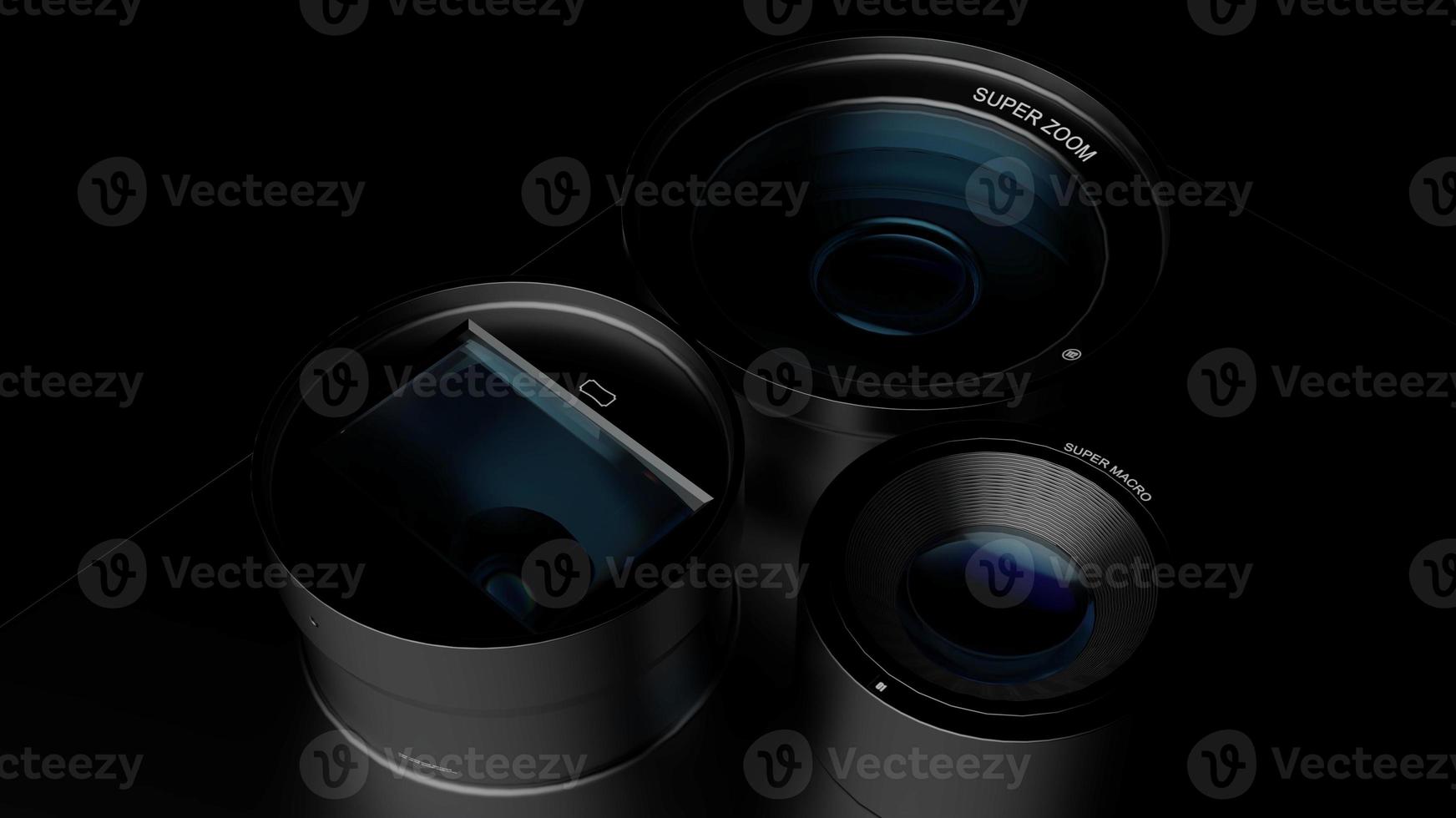 variety of lenses on your phone. an allegorical illustration of the variety and popularity of mobile photography technology photo