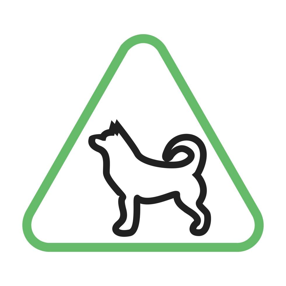 Animal sign II Line Green and Black Icon vector