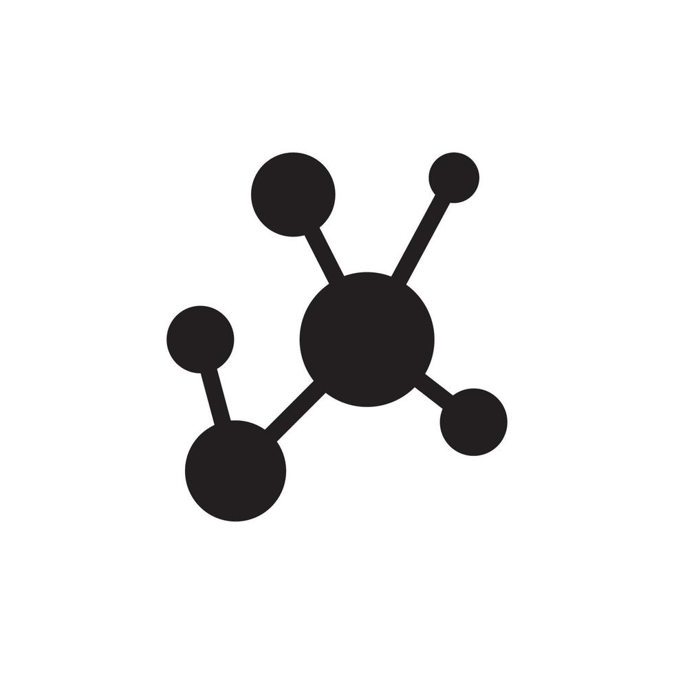 icono de molécula eps 10 vector