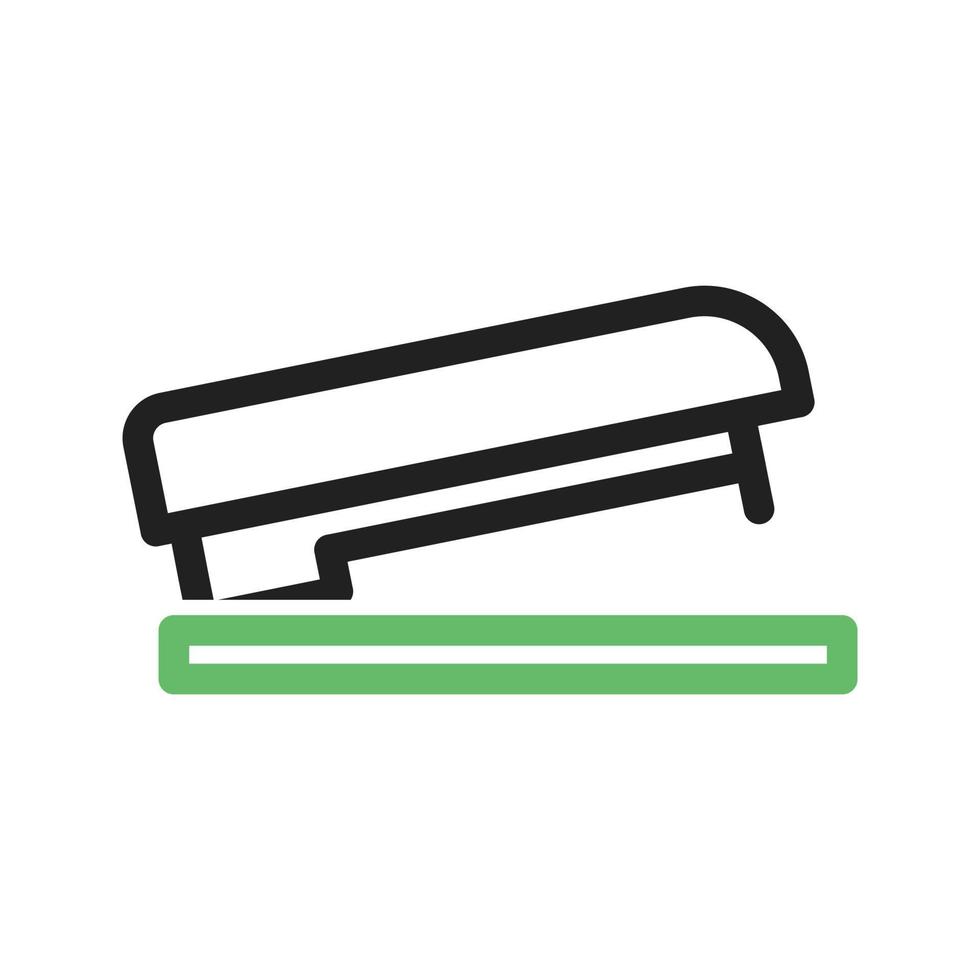 Stapler Line Green and Black Icon vector
