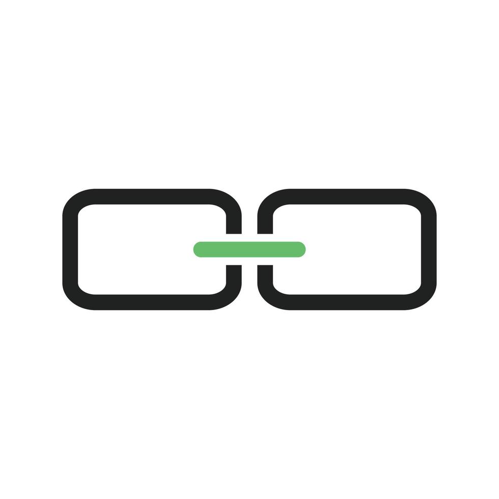 línea de enlace icono verde y negro vector