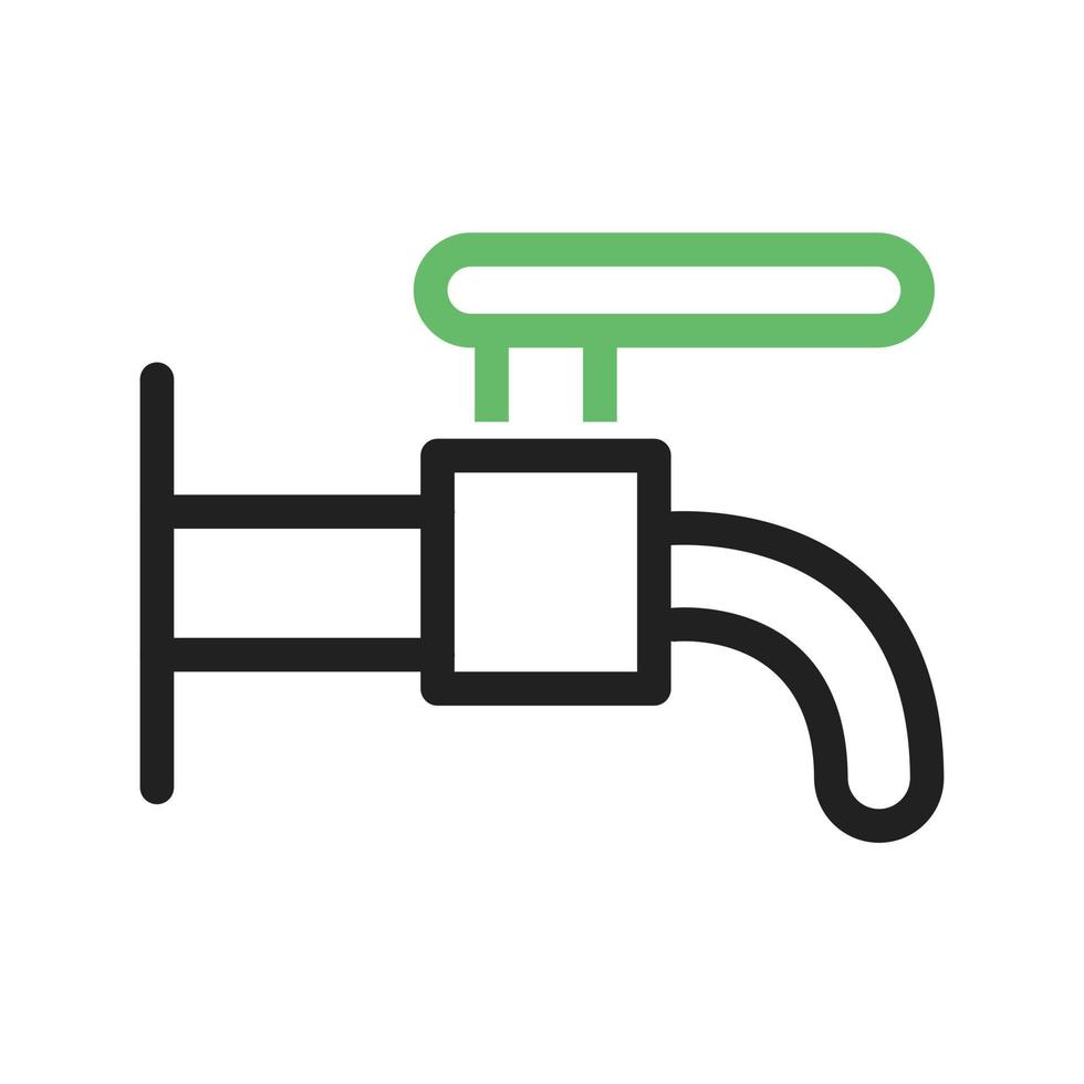 Tap Line Green and Black Icon vector