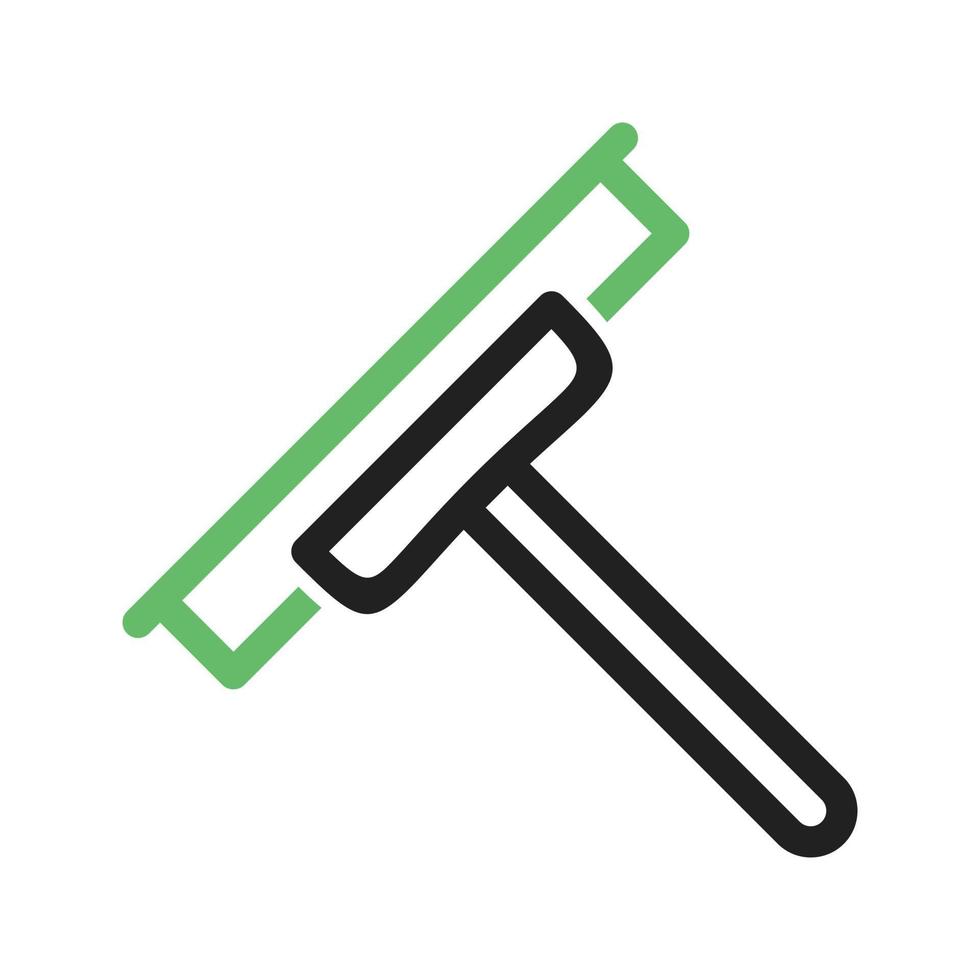 Glass Wiper Line Green and Black Icon vector