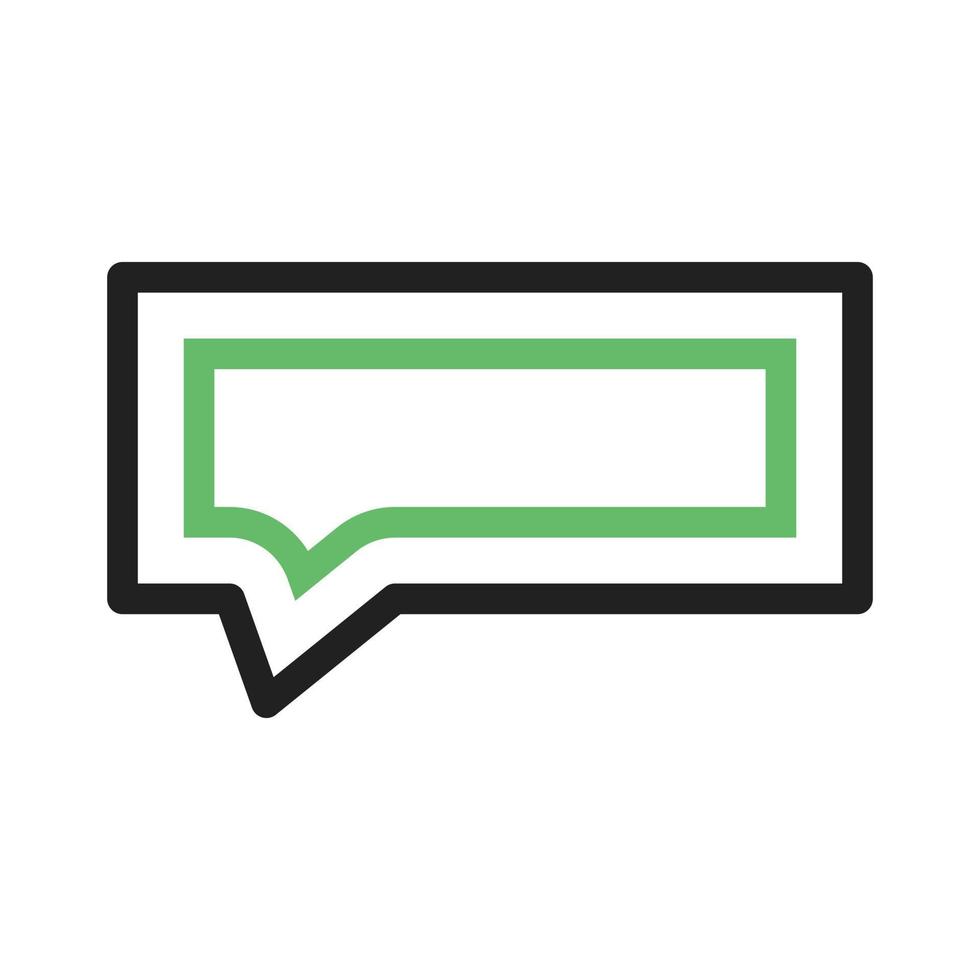 Chat bubble Line Green and Black Icon vector