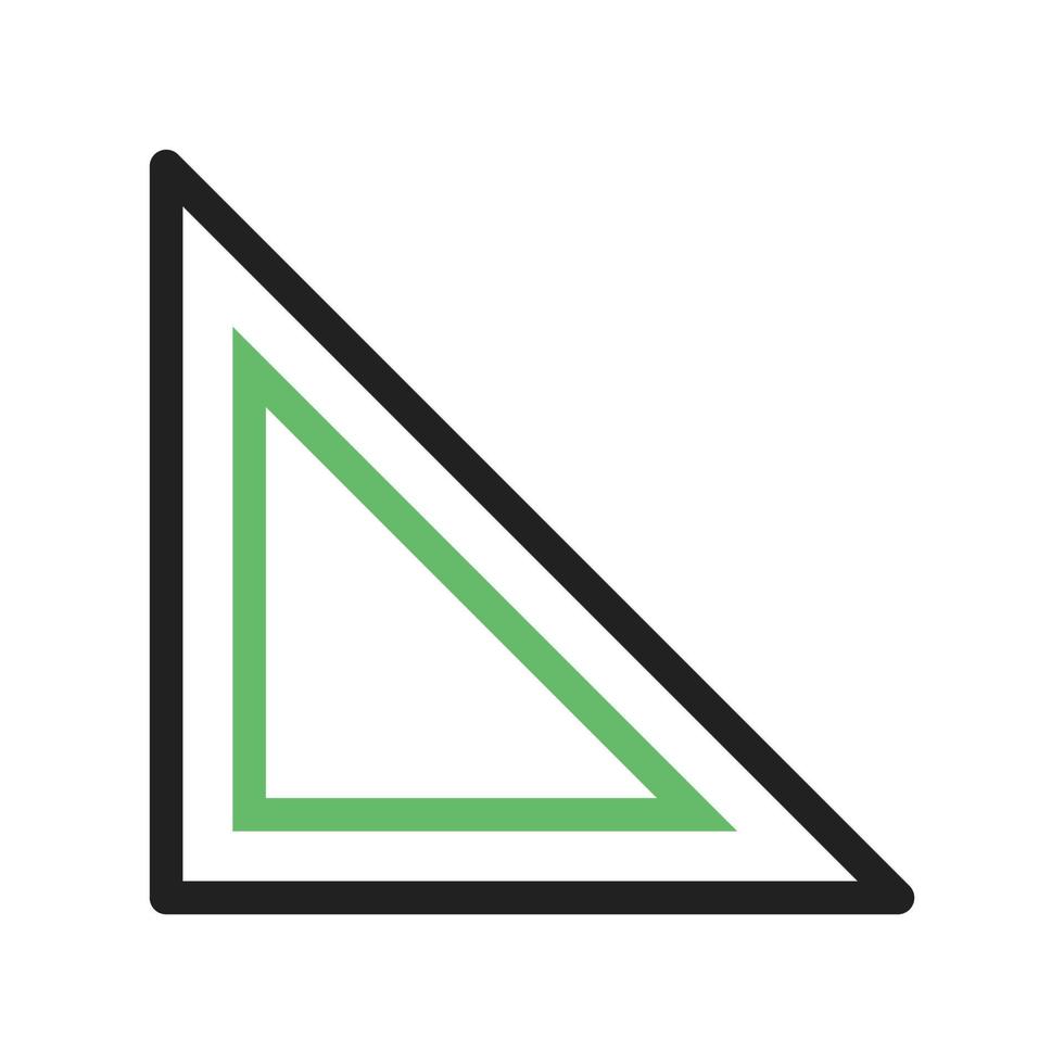 icono verde y negro de la línea del tren de ángulo recto vector