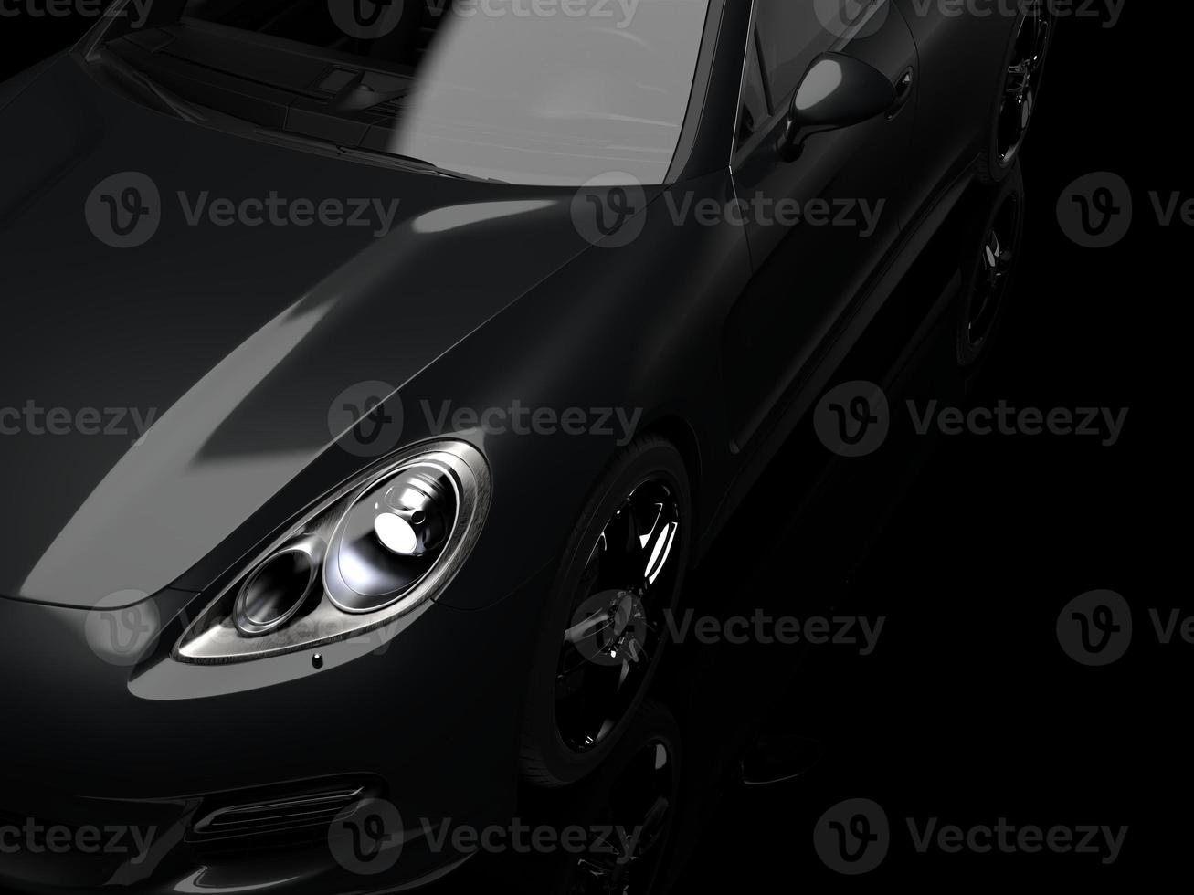 sports car on a dark background photo