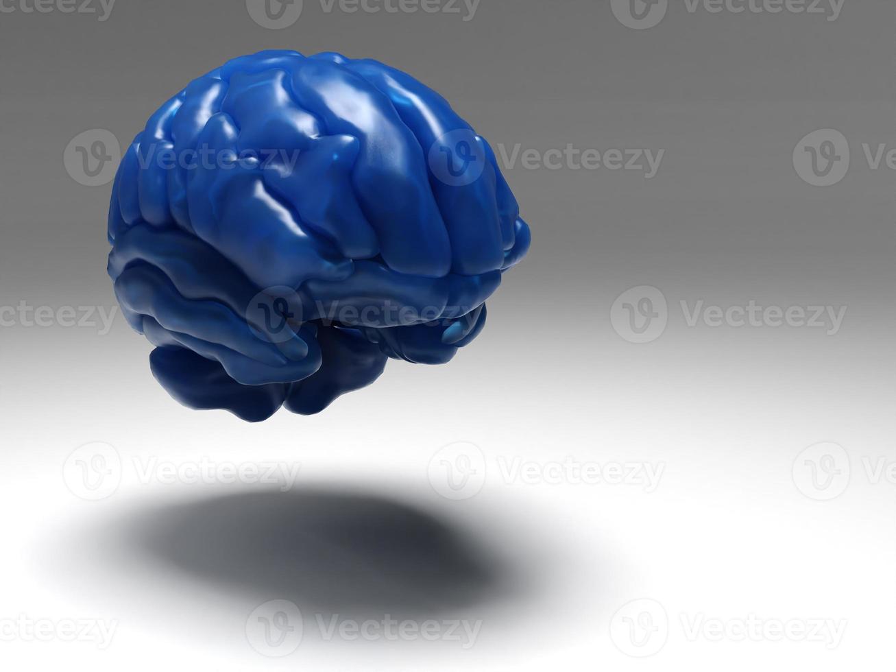 Artificial Intelligence. color golden brain image photo