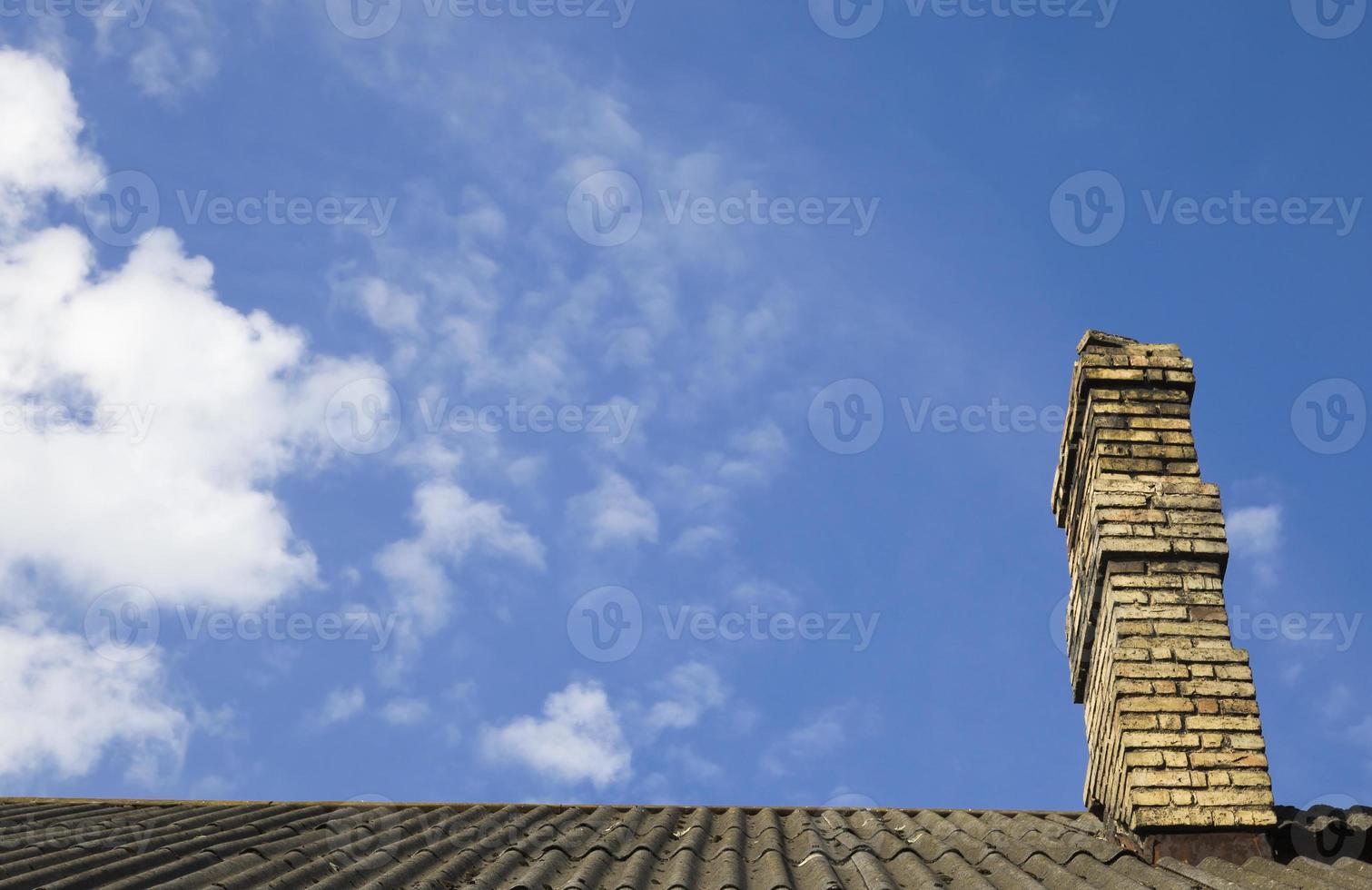 brick chimney, close up photo