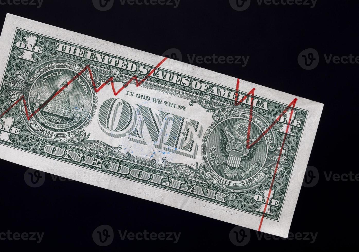 single dollar, close up photo