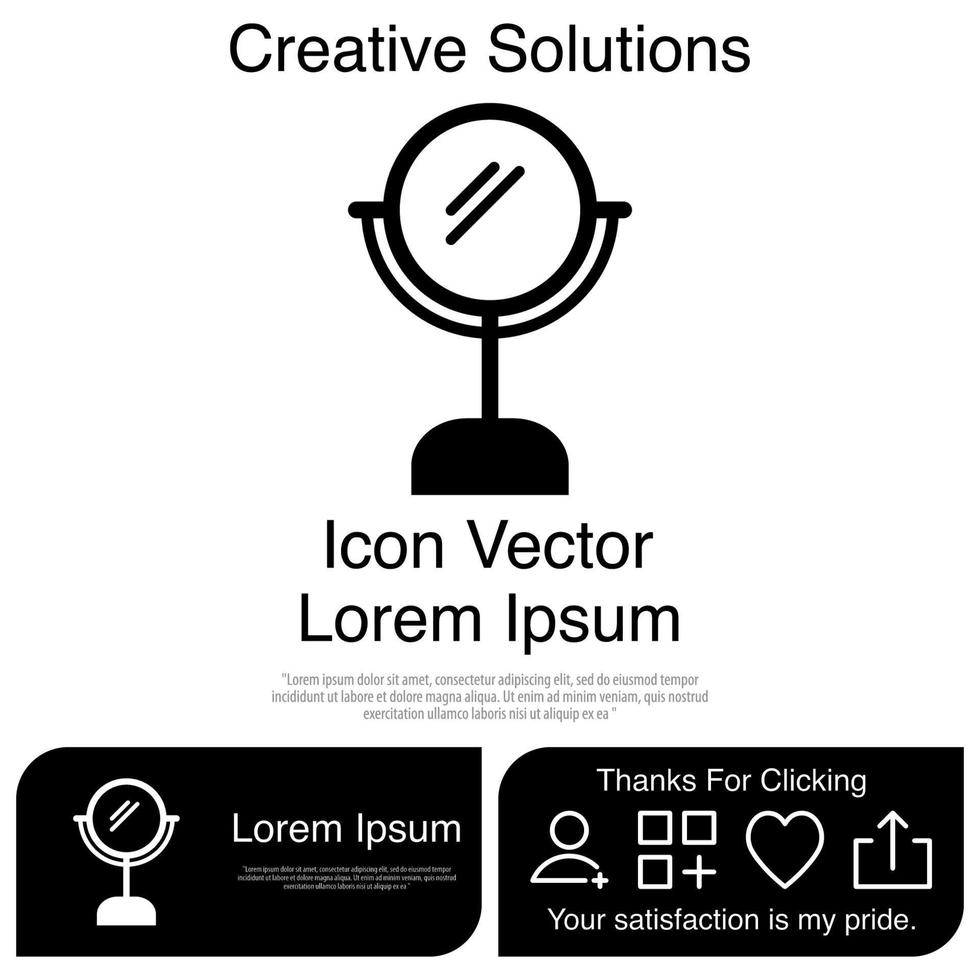 Makeup Mirror Icon EPS 10 vector