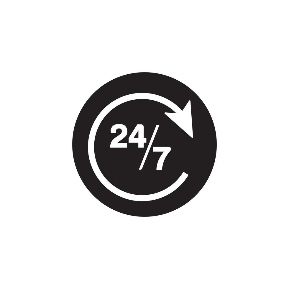 24-7 Icon In Trendy  Design Vector Eps 10