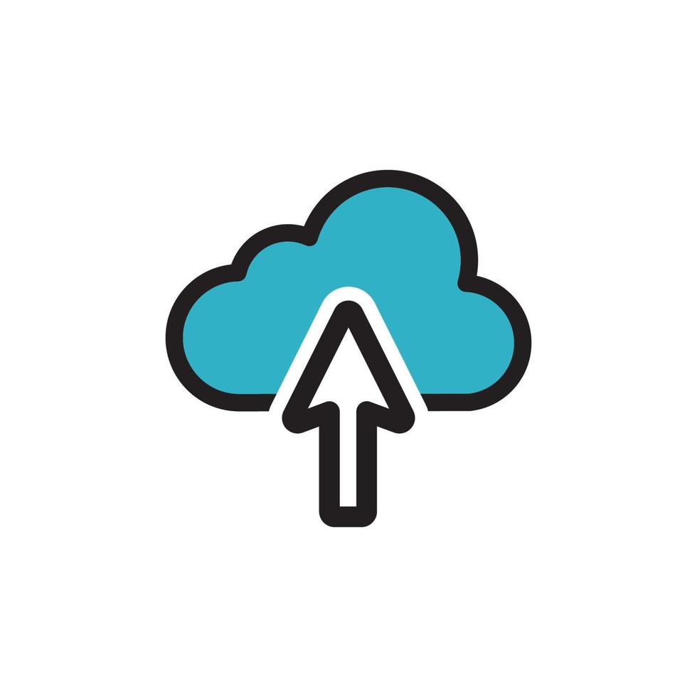 Cloud Upload Download Icon EPS 10 vector