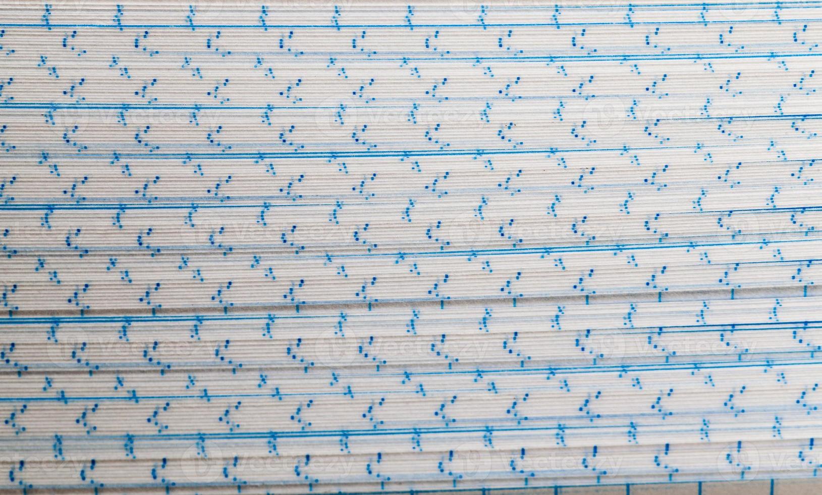 notebook pages, close up photo