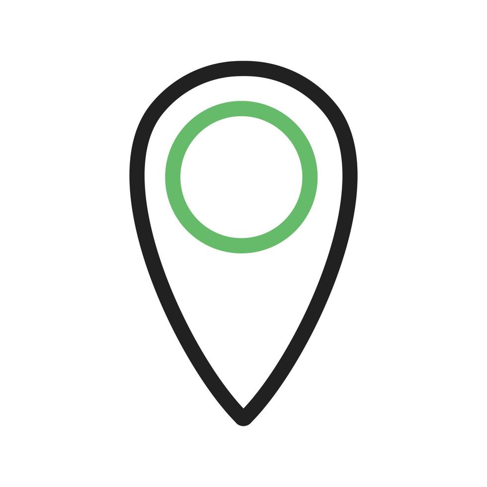 Location Line Green and Black Icon vector
