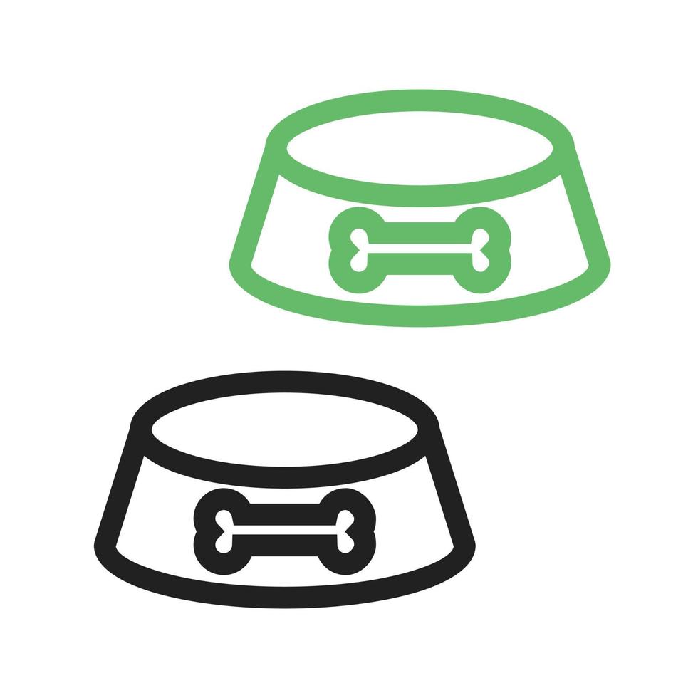 Food for Pets Line Green and Black Icon vector
