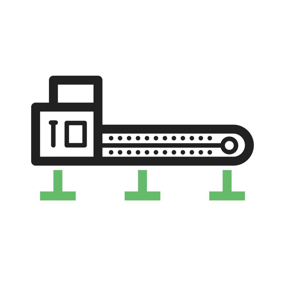 Conveyor II Line Green and Black Icon vector