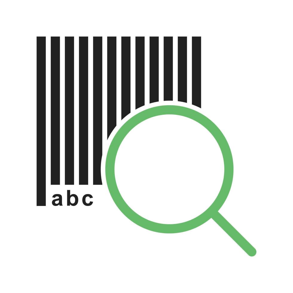 Find Code Line Green and Black Icon vector