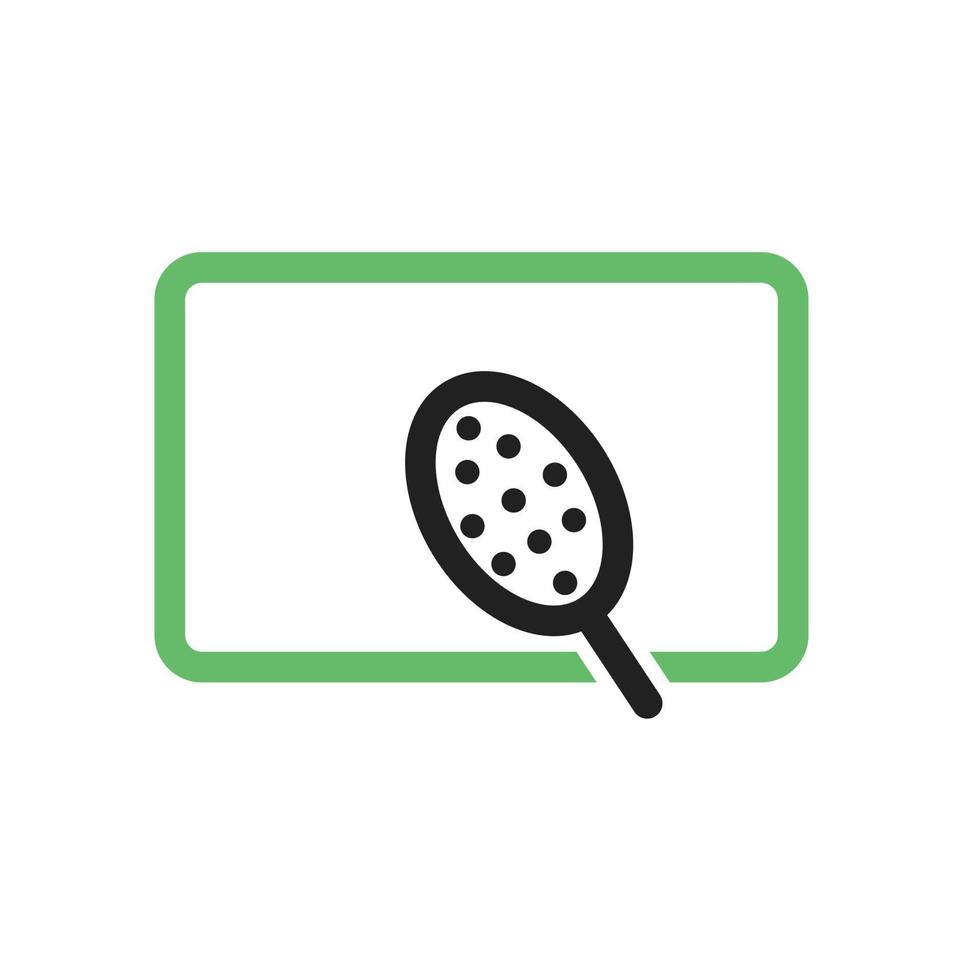 Brush and Mirror Line Green and Black Icon vector