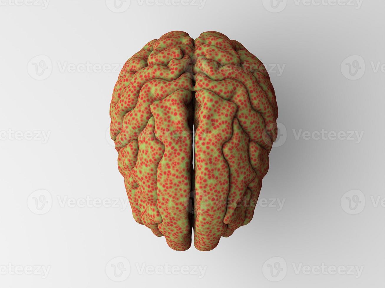 Artificial Intelligence. color golden brain image photo