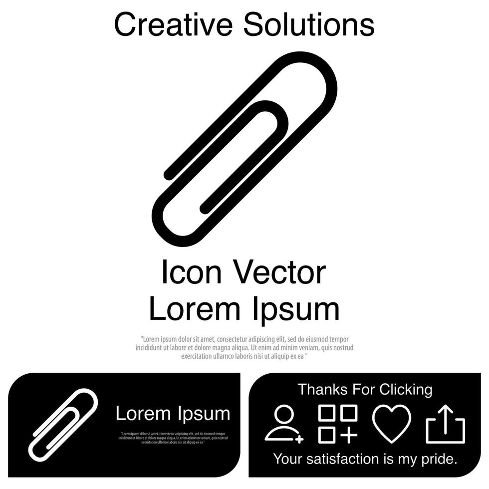 Paper Clip Icon EPS 10 vector