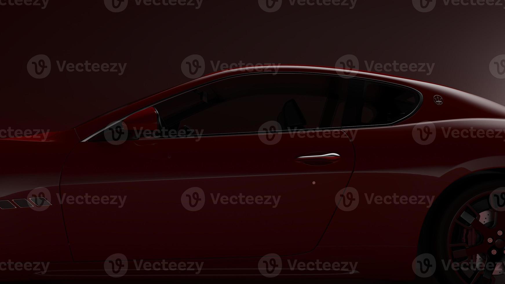 auto red. 3d illustration of fragments of vehicles on a red uniform background. photo