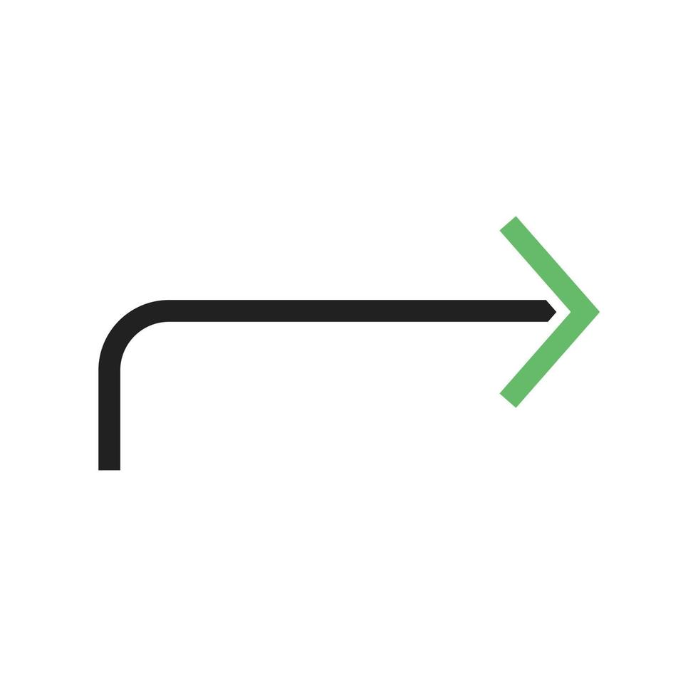 To Left Line Green and Black Icon vector