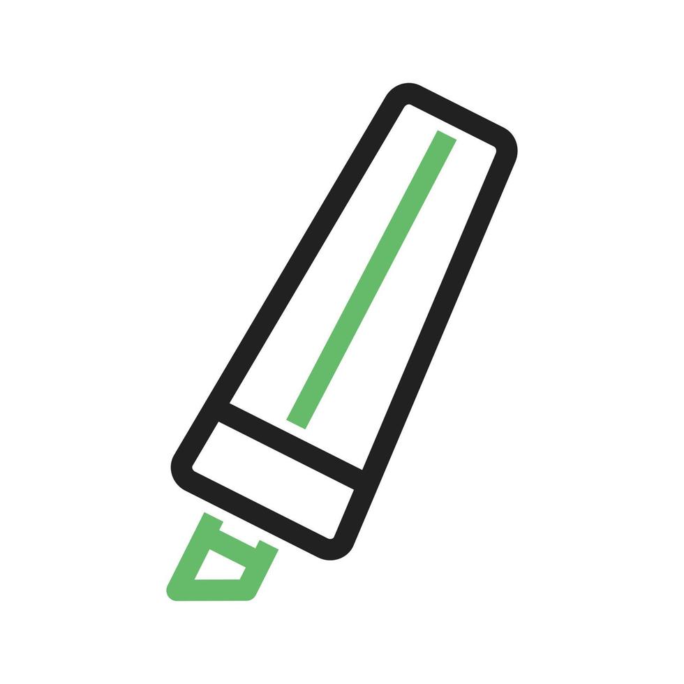 Marker Line Green and Black Icon vector