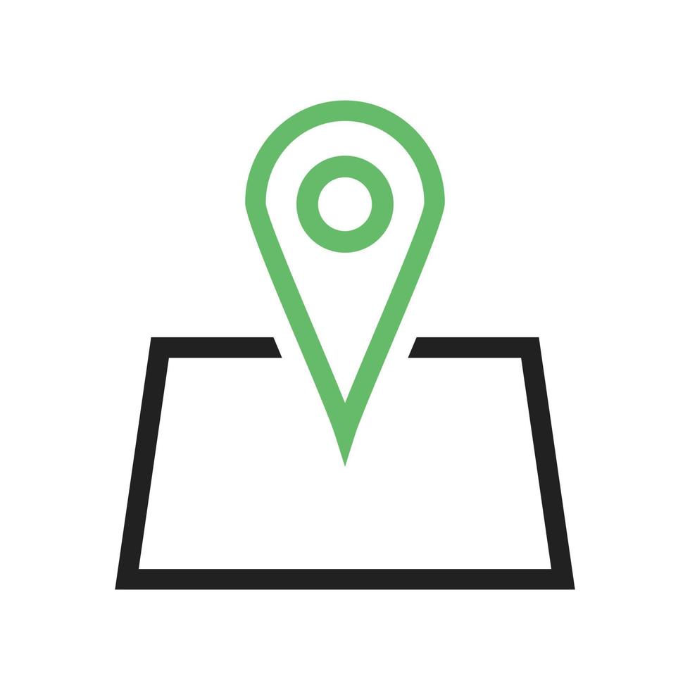 Location Line Green and Black Icon vector