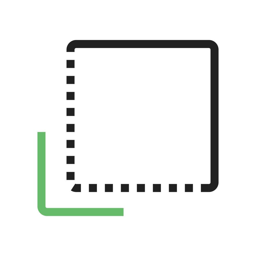 Flip to Back Line Green and Black Icon vector