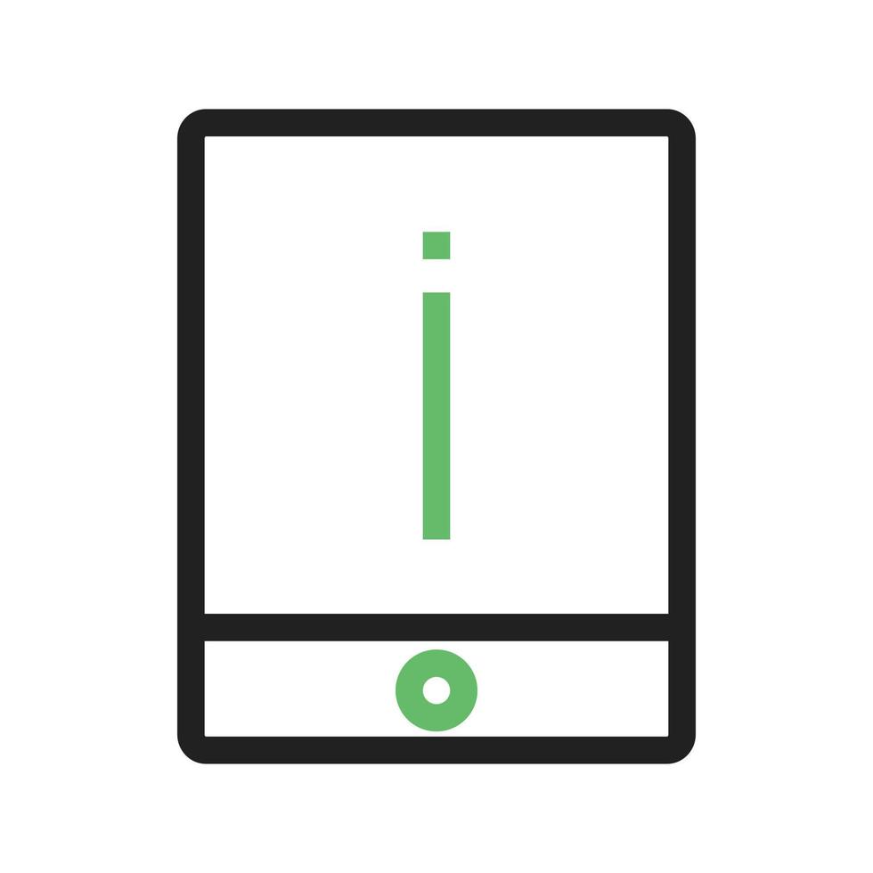 Perm Device Info Line Green and Black Icon vector