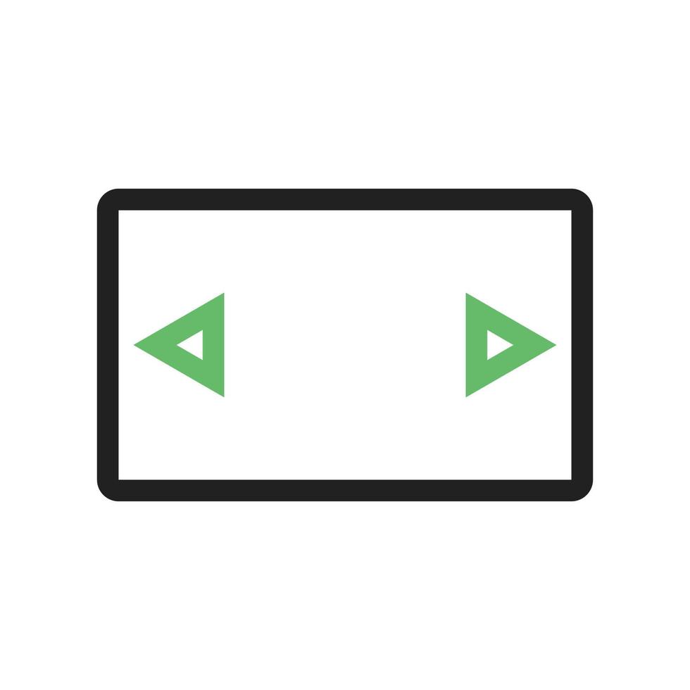 Settings Overscan Line Green and Black Icon vector