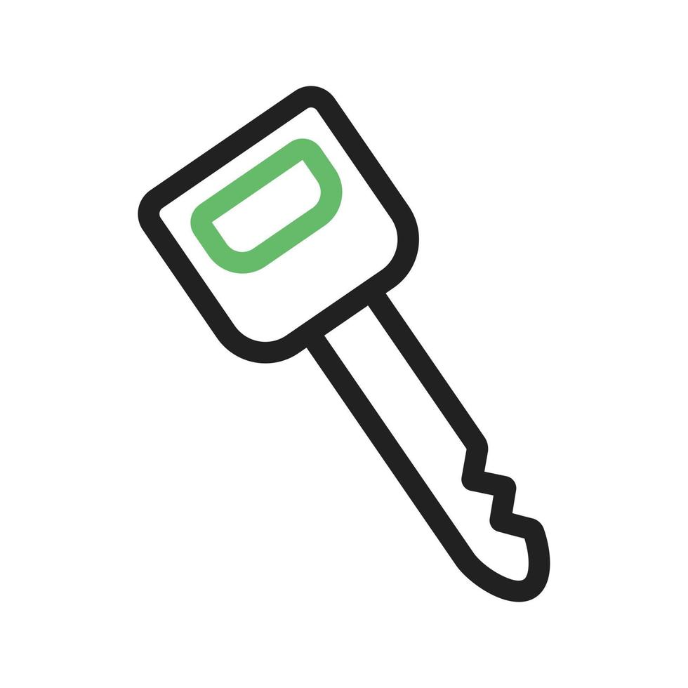 Key II Line Green and Black Icon vector
