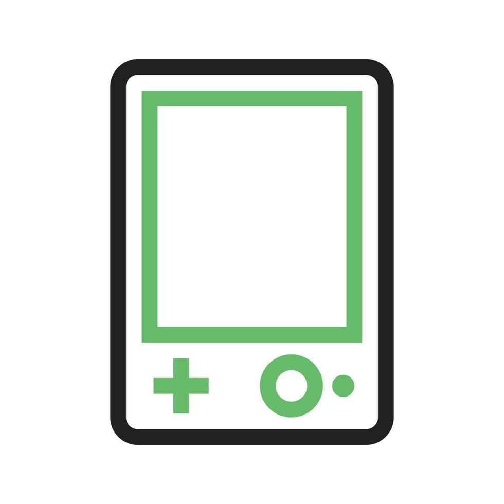 Brick Game Line Green and Black Icon vector