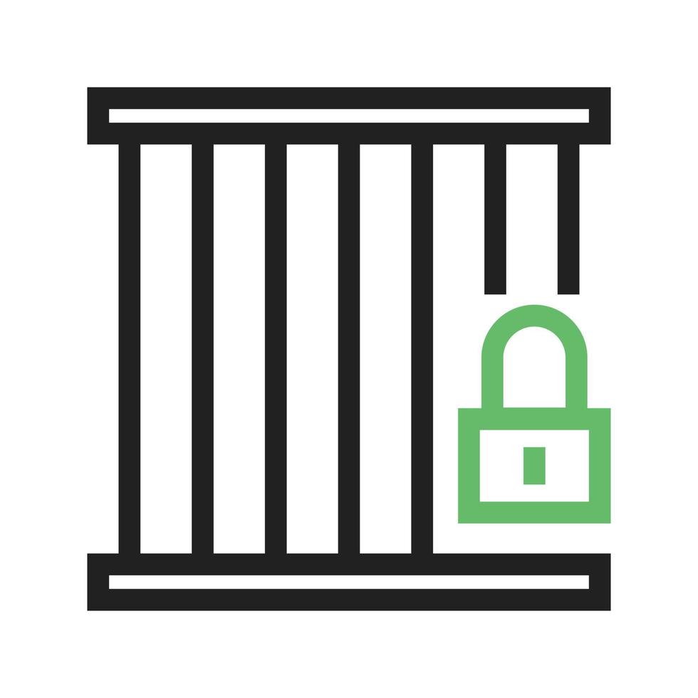 Locker Room Line Green and Black Icon vector