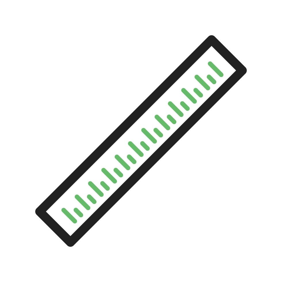 Ruler Line Green and Black Icon vector