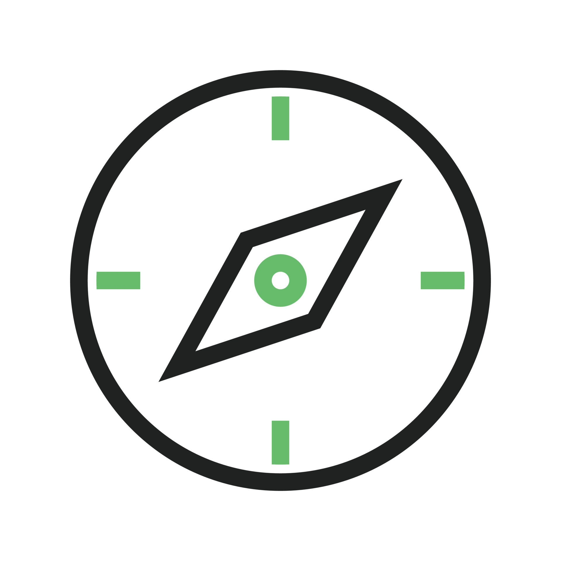 Compass Pointing East Line Green and Black Icon 9702347 Vector Art at